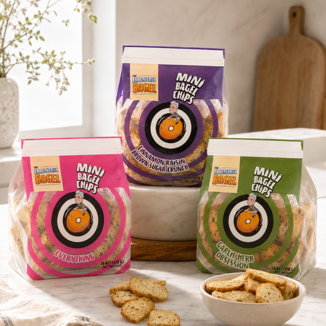 Eccentric Bagel Chips